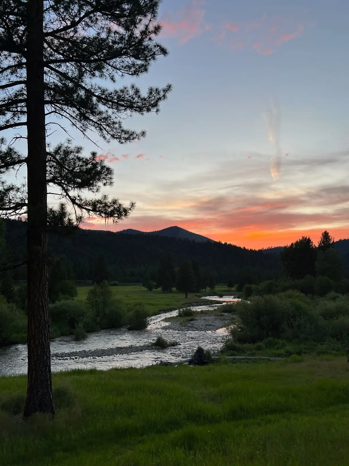 Sunset over the West Fork of the Bitterroot River